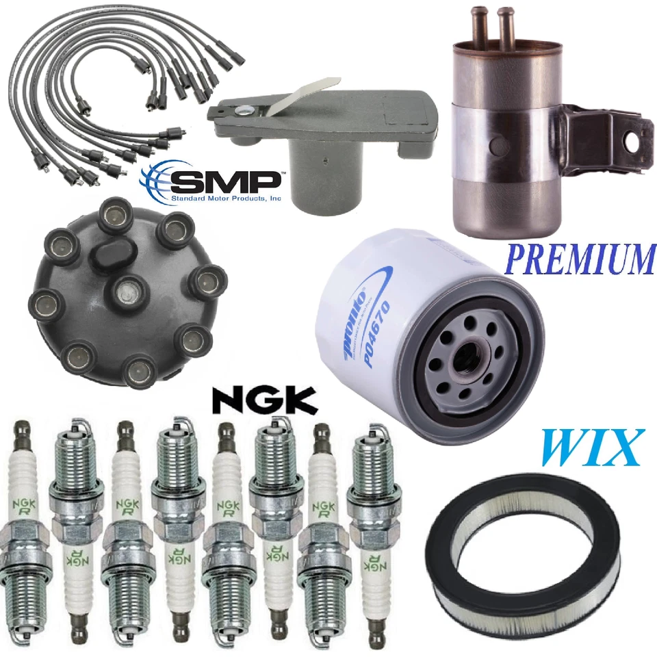 Tune Up Kit Filters Cap Wire Spark Plugs For DODGE W100 V8 5.2L 1988-1989 - Image 1 of 1