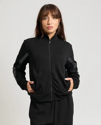 Felpa donna Gaelle Paris fullzip con bande - Immagine 1 di 4