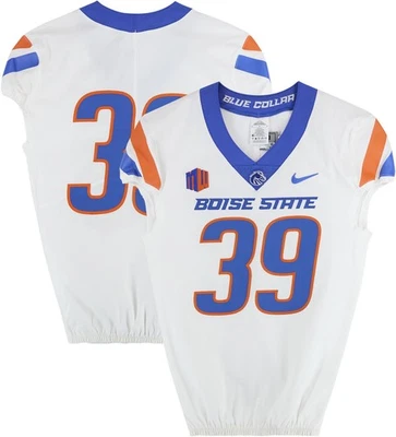 Boise State Broncos Team-Issued #39 White Jersey from Football Program - Size 40 - Image 1 of 3