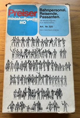 Vintage Preiser 325 HO Gauge Various Figures Set - Part Set Part Painted Used - Image 1 of 4