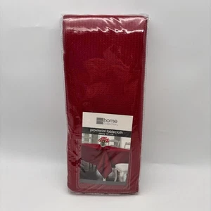 JC PENNEY Oblong 52x70" Provincial Tablecloth Red NWT Christmas Holiday - Picture 1 of 6