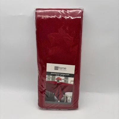 JC PENNEY Oblong 52x70" Provincial Tablecloth Red NWT Christmas Holiday - Image 1 of 4