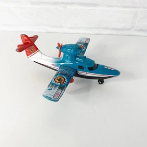 Matchbox Skybusters Diecast Airplane Search Plane Blue MBX Pusher Prop - Picture 1 of 7