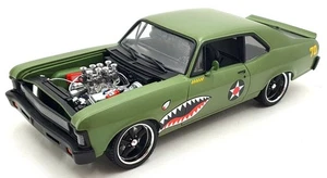GMP 1/18 Scale Diecast 18957-B - 1970 Chevrolet Nova Warhawk - Green - Picture 1 of 5