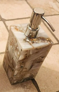 5" Einzigartiger Achat Stein Seifenspender Erhöhen Sie Ihr Bad & Küche Hotel Dekor - Bild 1 von 6