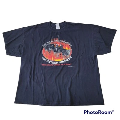 Vtg 2001 3 Stooges Volunteer Firemen Shirt Sz XXXL Bettit Burns And Howe - Image 1 of 4
