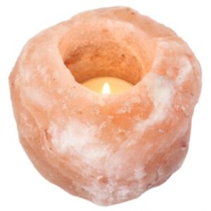 100% Natural Himalayan Salt Tea Light Holder Unique Natural Crystal Candle Calm
