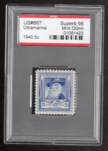 US @ 867 (1940) 5c - PSE Graded: Sup98 - Mint OGnh (Encapsulated) Whitman - Picture 1 of 2