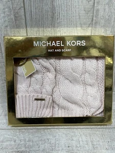 NWT, Michael Kors, pink, scarf & hat, 2 piece gift set in box Brand New MSRP $98 - Picture 1 of 6