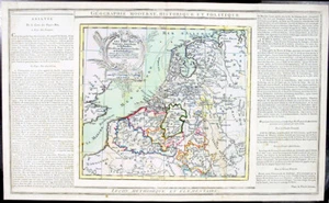 1792 Louis Desnos Antique Map of The Netherlands - Holland, Belgium. Pays Bay - Picture 1 of 3