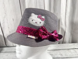 NWOT-Hello Kitty Girls Gray Sparkle Fedora - Picture 1 of 9