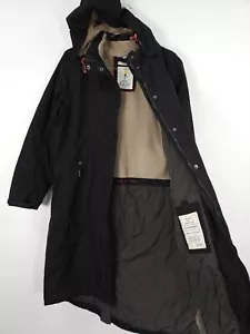 Seasalt Janelle Coat Size 14 Black Waterproof Parka Jacket Outdoor Fleece Mac - Picture 1 of 14