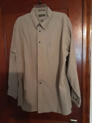 Camisa Claybrooke Exterior Para Hombre Talla 2XL Tostada A Cuadros Abotonada Manga Larga Top Foto 1 de 4