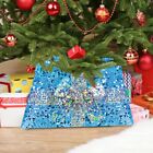 Christmas Tree Skirt Sequins Design Stand Cover Battery Operated Free Batteries