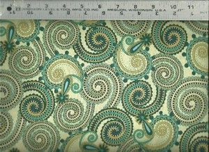 Quilting Treasures Portofino Scrolls Paisley 100% Cotton Quilt Fabric Remnant - Picture 1 of 1