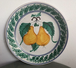 GRANDE PIATTO IN MAJOLICA SICILIANA DI CALTAGIRONE VINTAGE - Imagen 1 de 8