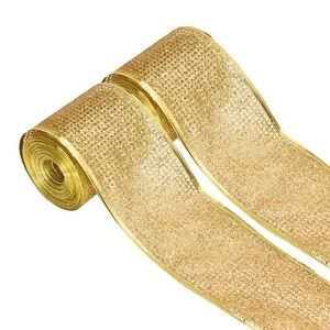 Christmas Metallic Glitter Ribbon for Gift Wrapping Christmas Tree Wreath DIY... - Picture 1 of 7