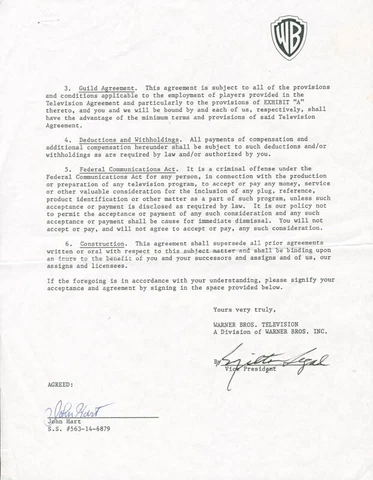 JOHN HART - CONTRACT SIGNED Cover