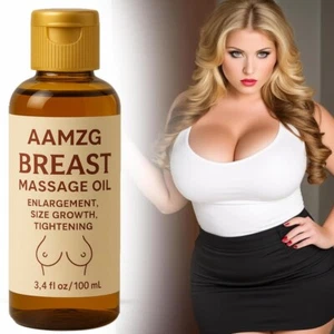 Breast Massage Oil - Breast Enlargement, Skin Firming, Bust Lifting - 3.4 fl oz - Picture 1 of 7