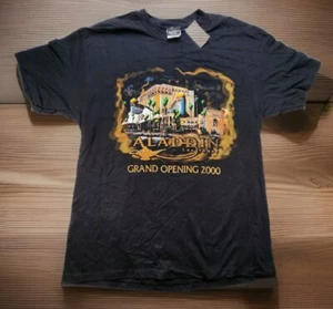 Vtg Aladdin Las Vegas  Crew Neck Tee Casino Grand Opening 2000 Mens T-Shirt Sz L - Picture 1 of 8