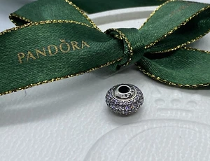 Pandora Essence Collection Clear CZ Pave Balance Charm #796088CZ Authentic Ale - Picture 1 of 7
