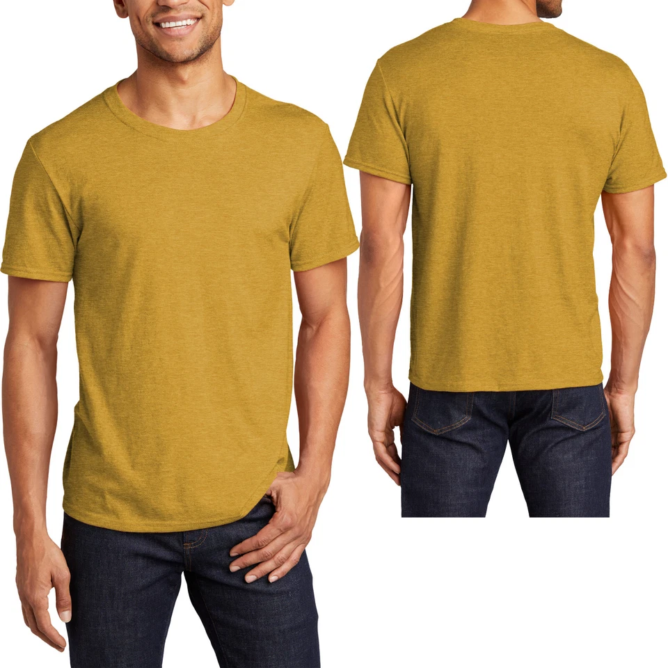 Mens Jerzees Premium Soft Ringspun Cotton/Poly Blend Tee Wicking Heather T-Shirt - Image 1 of 1
