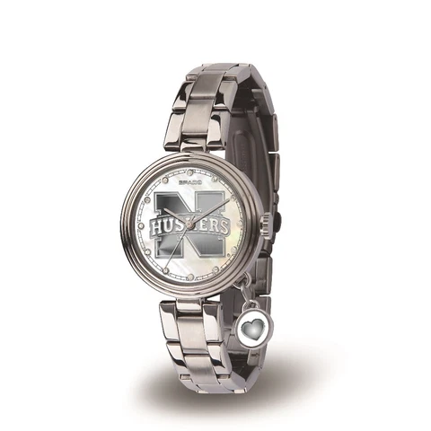 Nebraska Cornhuskers Charm Watch with Stainless Steel Band Cover