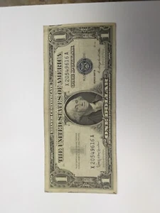 ✔ One 1957 Blue Seal $1 Dollar Silver Certificate, VG/VF, Old US One Dollar Bill - Picture 1 of 1