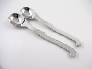 Sasaki Vincent Wolf WALLIS 2 Teaspoons Glossy Japan Stainless Steel Flatware - Picture 1 of 4