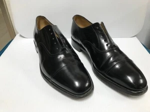 Charles Tyrwhitt Size 9 Cap Toe Oxfords, black, used (FC105-4 T0313) - Picture 1 of 6