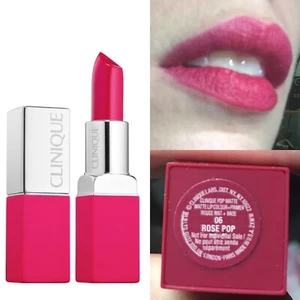 Clinique Pop Matte Lip Color + Primer 06 ROSE POP Lipstick Full Size 0.13 oz NIB - Picture 1 of 1