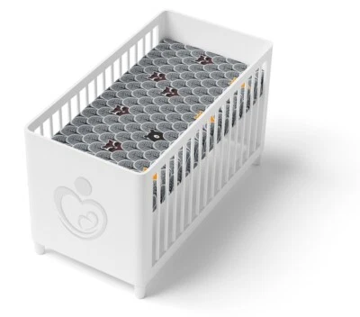 100% COTTON BABY BED FITTED SHEET FIT JUNIOR BED 160x80cm Fox in Forest Grey - Image 1 of 4