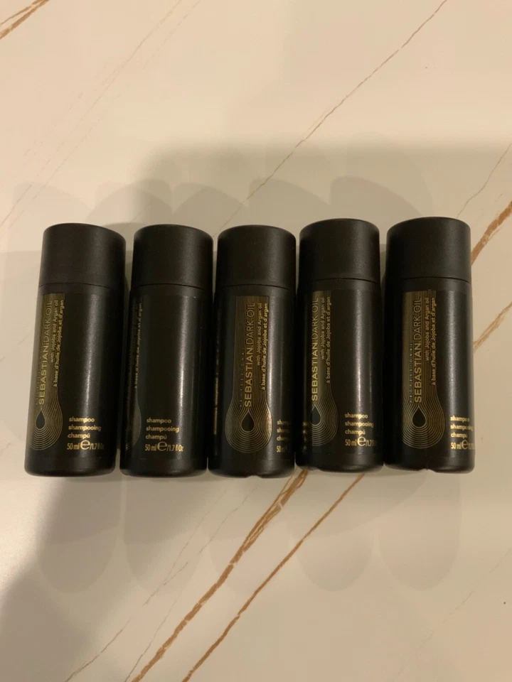5x Sebastian Dark Oil Shampoo With Jojoba and Argan Oil 50ml/1.7 fl oz each - Image 1 of 1