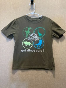 Jurassic World Shirt Boy's 5/6 Dinosaur Dark Green - Picture 1 of 11