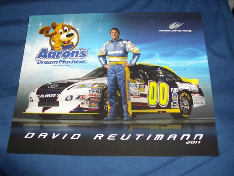 2011 DAVID REUTIMANN #00 AARON'S NASCAR POSTCARD Cover