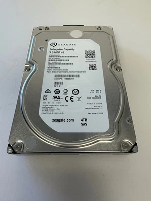 EMC 118000259 3.5" 4TB SAS HARD DRIVE SEAGATE ST4000NM0025 ENTERPRISE HDD V5 - Image 1 of 3