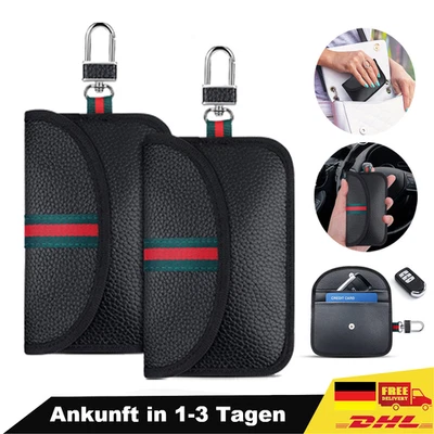 2x Autoschlüssel Keyless Go Schutz RFID Auto Schlüssel Blocker Etui Hülle Tasche - Bild 1 von 4