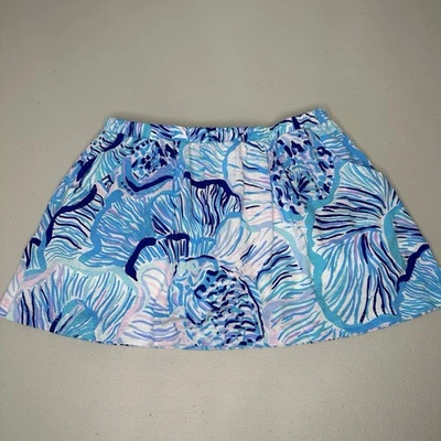 Pantalón Corto Lilly Pulitzer Niñas Talla L 8-10 Azul Blanco Pensamiento Pescado Deportivo Playa Foto 1 de 4