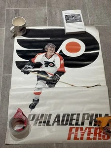 Vintage 1971 NHL HOCKEY POSTER Philadelphia Flyers 24” X 34” extrem selten - Bild 1 von 6