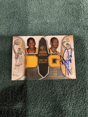 2007-08 SP Threads Dual Kevin Durant & Jeff Green #DRT-DG RC Hand Signed auto - Image 1 of 2