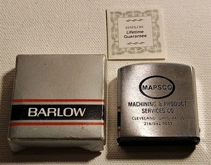 Vintage Barlow Measuring Tape Advertisement Mapsco In Original Box USA New Rare - Picture 1 of 9