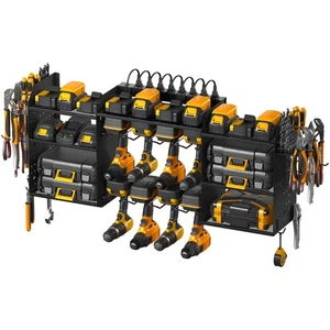 Schwarz Große Werkzeuge Organizer Wandhalterung Ladestation, 39 Zoll Lang Power T... - Bild 1 von 7