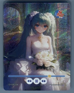 Hatsune Miku Card With You Wedding Dress Holofoil Super Rare CY-SSR-008 Vocaloid - Picture 1 of 2