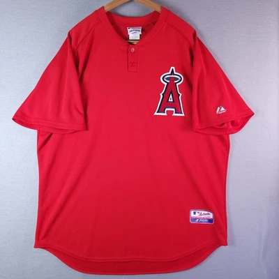 Бейсбольная футболка Los Angeles Angels мужская 2XL красная MLB Majestic Mike Trout 27 - Изображение 1 из 4