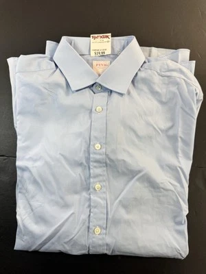 Camisa Rosa Shirtmaker London Hombres Azul Abotonada Talla 17/43 A Medida NUEVA NUEVA CON ETIQUETAS Foto 1 de 4