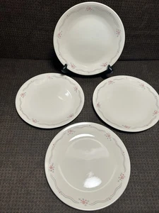 Lot of 4 Corelle English Breakfast Luncheon Salad Plates 8.5" USA Glossy EUC - Picture 1 of 6