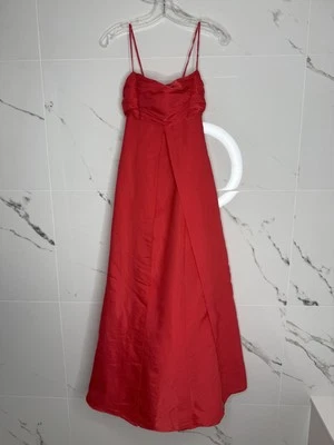 VTG Y2K Pink Empire Waist Open Back Formal Dress Gown Sz 6 USA Prom Wedding - Image 1 of 4