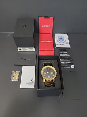 Nixon - Corporal SS A346-2033-00 Watch,  Gold/Indigo, Water Resistant XL, New - Image 1 of 4