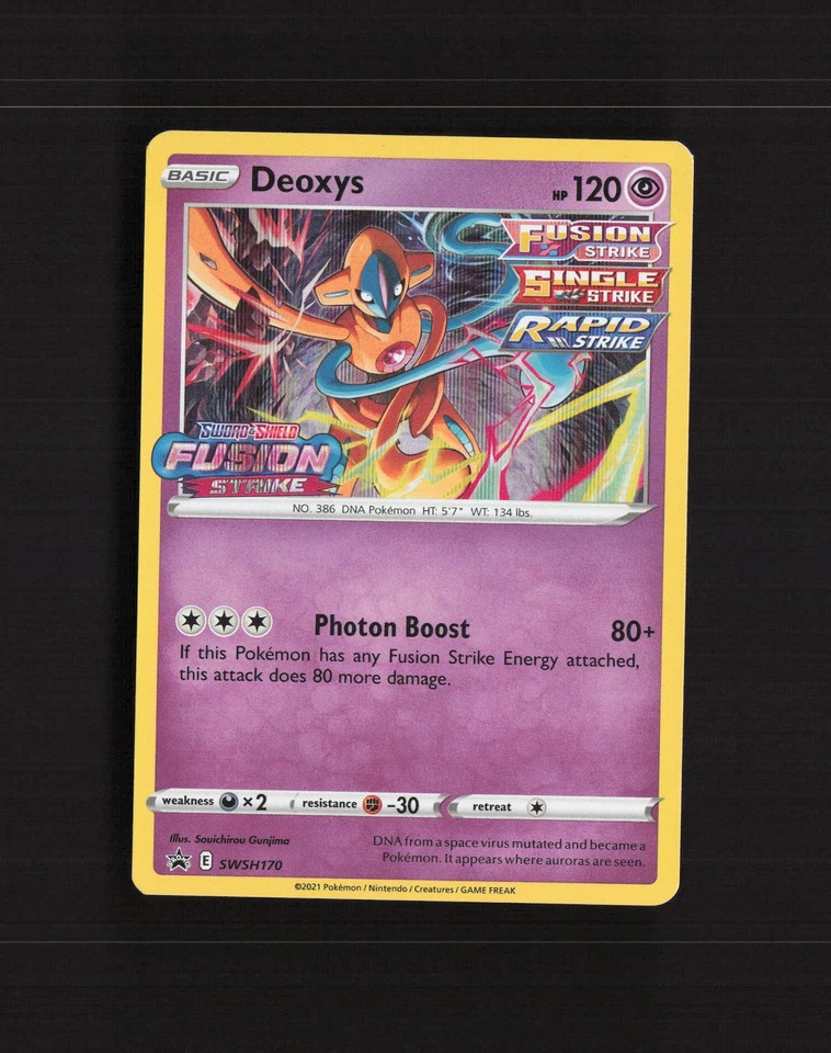 Deoxys SWSH170 Sword & Shield Black Star Promo Holo Pokemon Card LP - Image 1 of 4