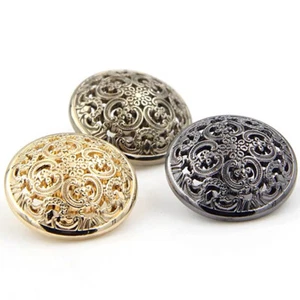 10pcs Hollow Flower Carved Metal Shank Button Sewing Craft Embellishment 15~20mm - Picture 1 of 29